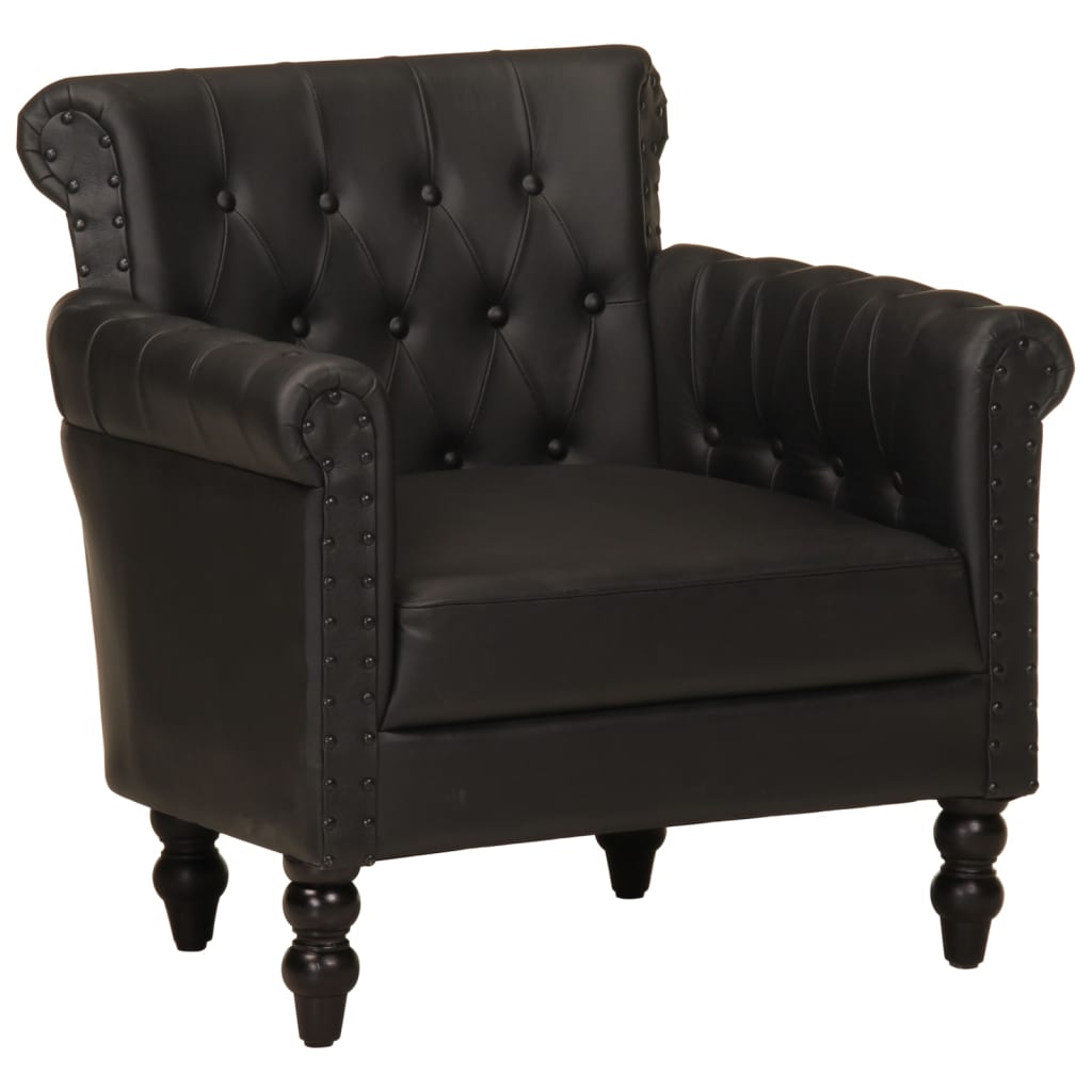 8719883998213_a_en_hd_1 vidaXL Armchair Black Real Goat Leather - Image 1