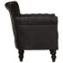 vidaXL Armchair Black Real Goat Leather - Image 3