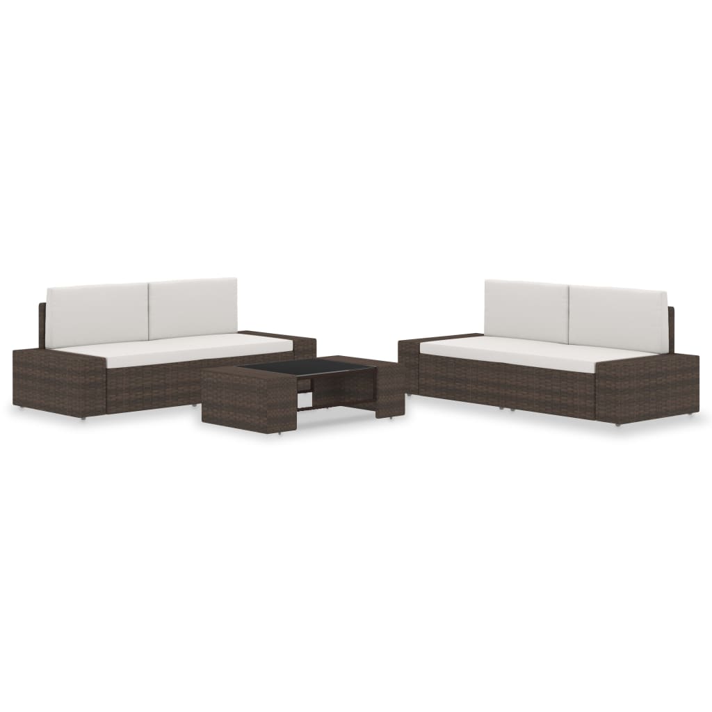 8720286001806_a_en_hd_1 vidaXL 5 Piece Garden Lounge Set Poly Rattan Brown - Image 1