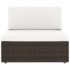 vidaXL 4 Piece Garden Lounge Set Poly Rattan Brown - Image 4