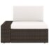 vidaXL 10 Piece Garden Lounge Set Poly Rattan Brown - Image 12