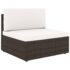 vidaXL 10 Piece Garden Lounge Set Poly Rattan Brown - Image 3