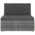 vidaXL 6 Piece Garden Lounge Set Poly Rattan Grey - Image 4