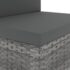 vidaXL 6 Piece Garden Lounge Set Poly Rattan Grey - Image 8