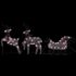 vidaXL Reindeer & Sleigh Christmas Decoration 60 LEDs Outdoor Gold - Image 3