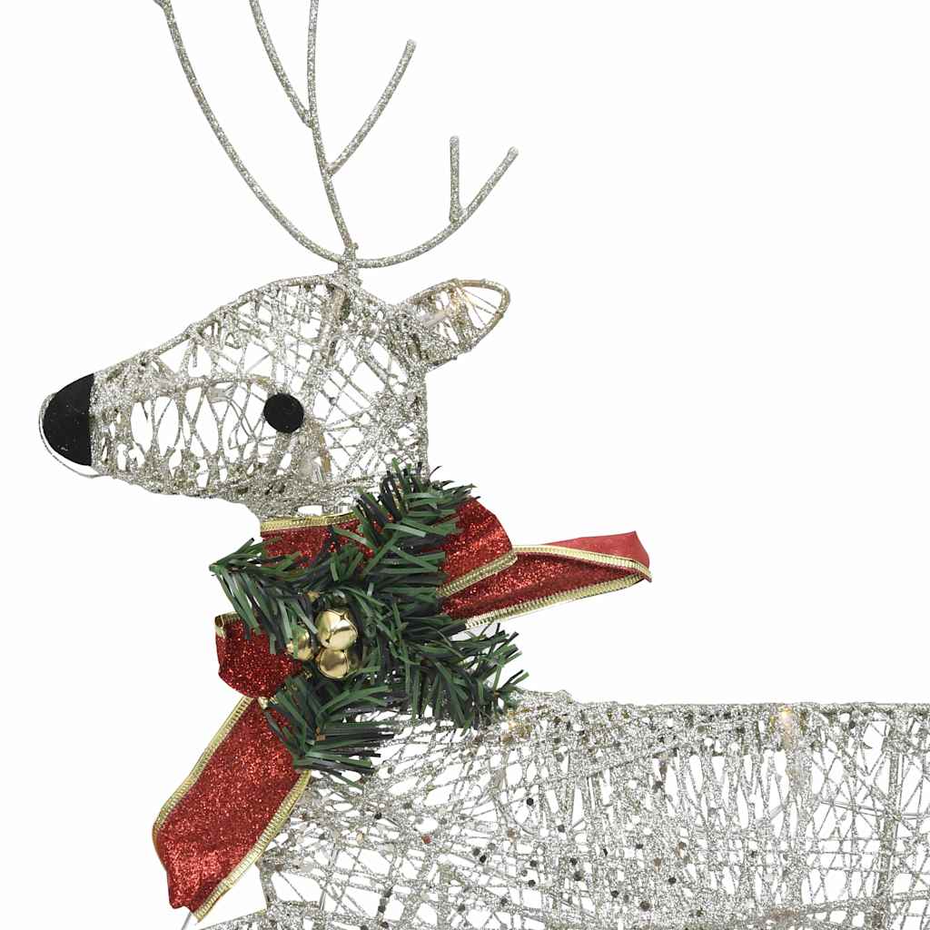8720286005828_g_en_hd_2 vidaXL Reindeer & Sleigh Christmas Decoration 60 LEDs Outdoor Gold - Image 4