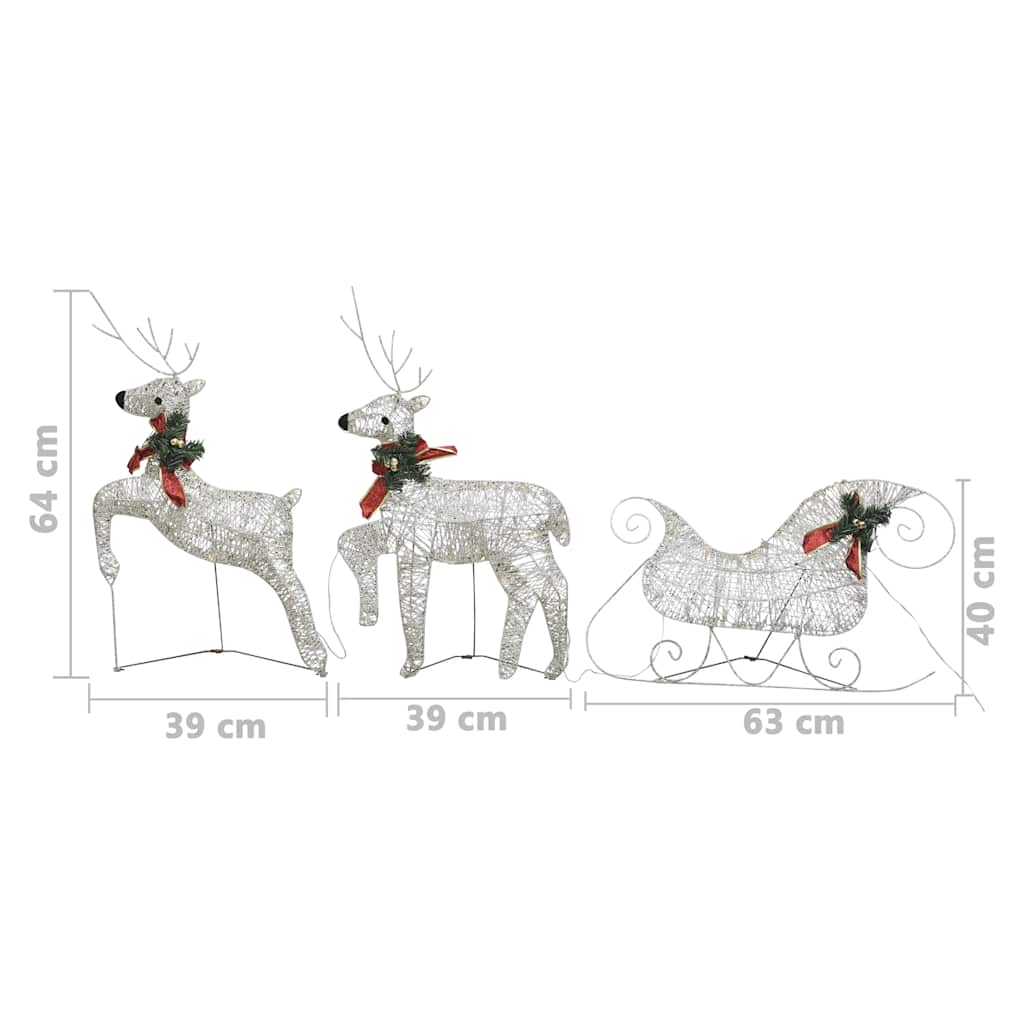 8720286005828_g_en_hd_5 vidaXL Reindeer & Sleigh Christmas Decoration 60 LEDs Outdoor Gold - Image 7