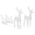 vidaXL Reindeers & Sleigh Christmas Decoration 160 LEDs 130 cm Acrylic - Image 2
