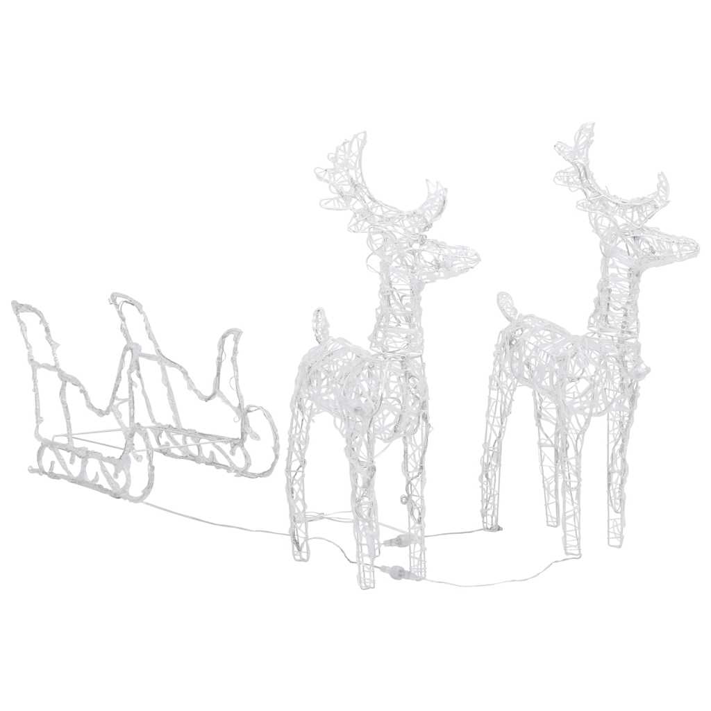 8720286005842_a_en_hd_1 vidaXL Reindeers & Sleigh Christmas Decoration 160 LEDs 130 cm Acrylic - Image 2