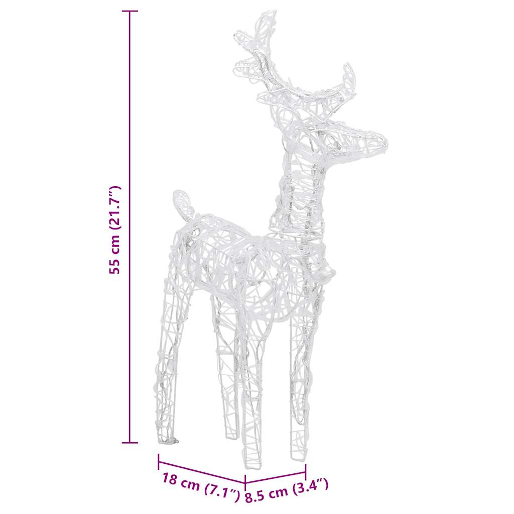 8720286005842_g_en_hd_7 vidaXL Reindeers & Sleigh Christmas Decoration 160 LEDs 130 cm Acrylic - Image 9