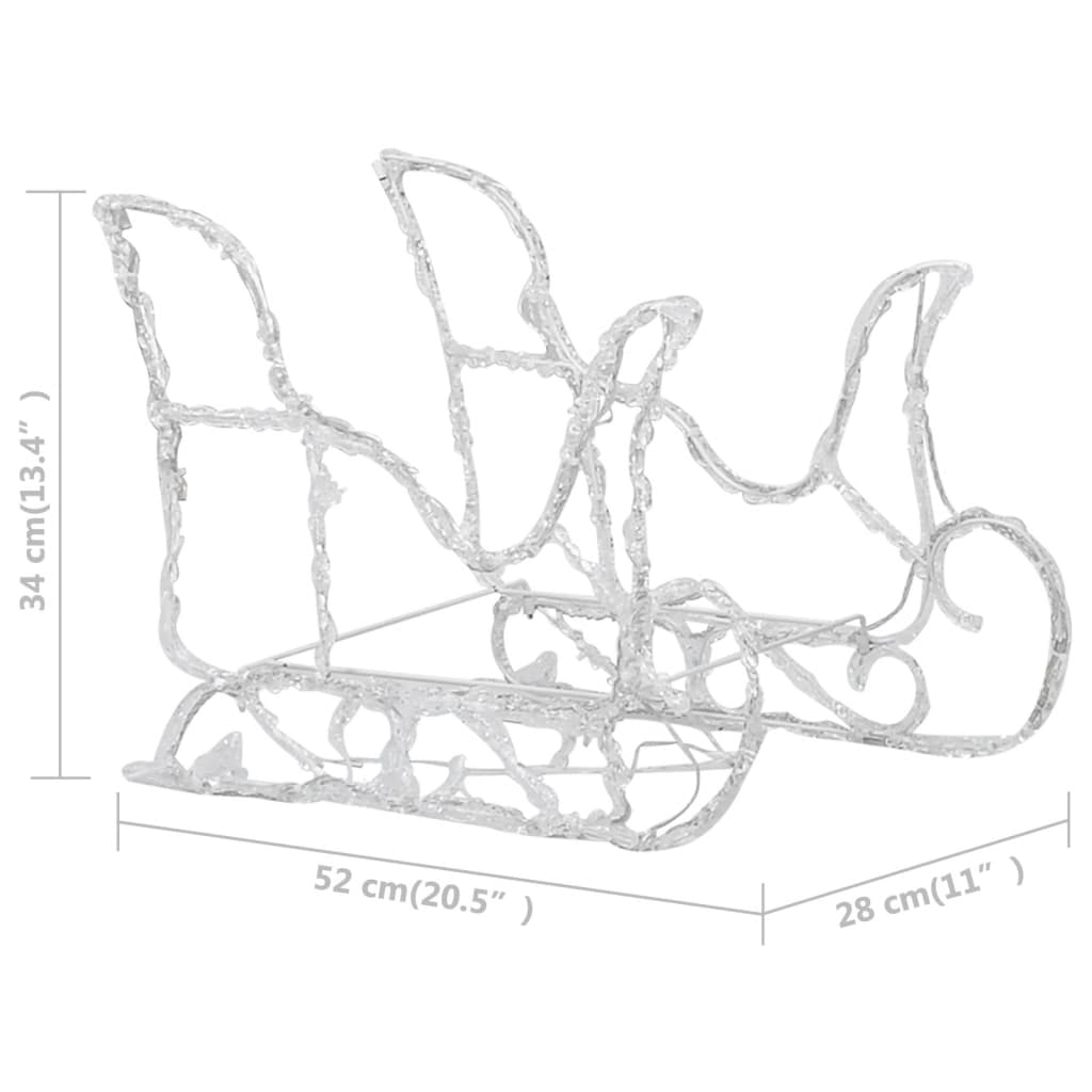 8720286005859_g_en_hd_7 vidaXL Reindeers & Sleigh Christmas Decoration 280x28x55 cm Acrylic - Image 9