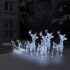 vidaXL Reindeers & Sleigh Christmas Decoration 280x28x55 cm Acrylic