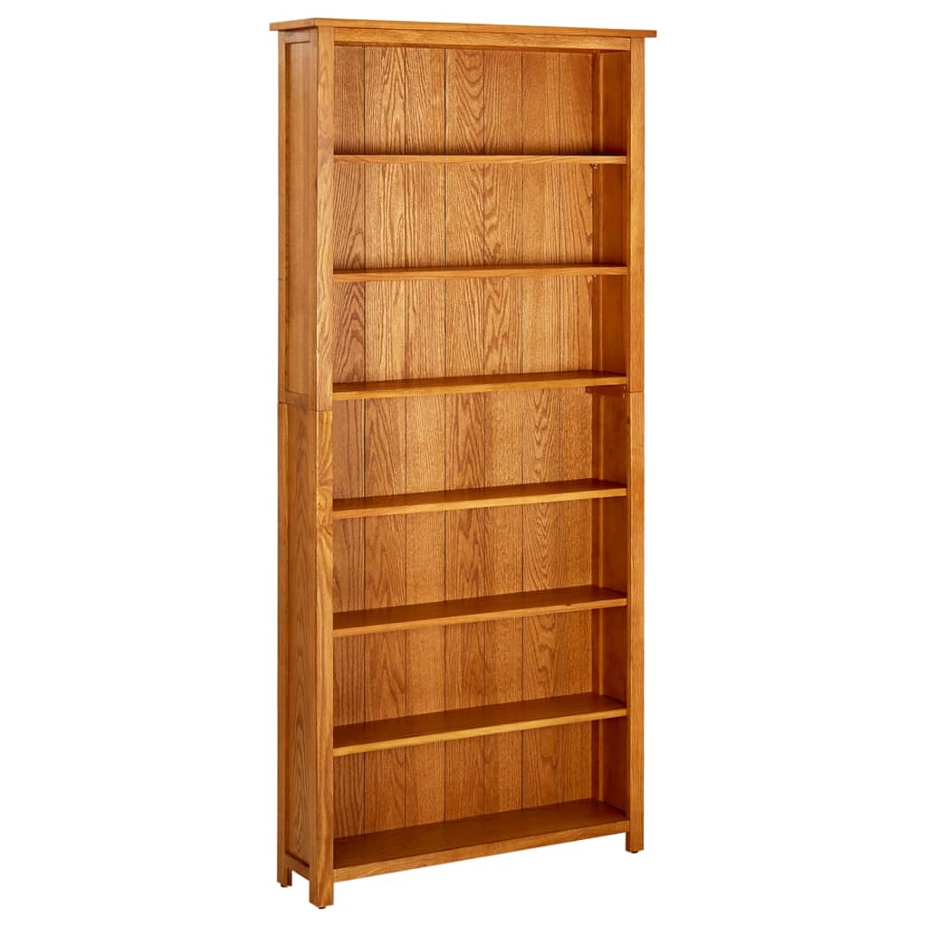 8720286006719_a_en_hd_1 vidaXL 7-Tier Bookcase 90x22.5x200 cm Solid Oak Wood - Image 1