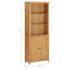 vidaXL Bookcase with 2 Doors 70x30x180 cm Solid Oak Wood - Image 8