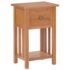 vidaXL Magazine Table with Drawer 35x27x55 cm Solid Oak Wood