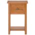 vidaXL Magazine Table with Drawer 35x27x55 cm Solid Oak Wood - Image 3