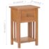 vidaXL Magazine Table with Drawer 35x27x55 cm Solid Oak Wood - Image 9