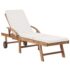 vidaXL Sun Loungers with Cushions 2 pcs Solid Teak Wood Cream - Image 2