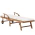 vidaXL Sun Loungers with Cushions 2 pcs Solid Teak Wood Cream - Image 6
