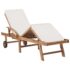 vidaXL Sun Loungers with Cushions 2 pcs Solid Teak Wood Cream - Image 7