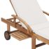 vidaXL Sun Loungers with Cushions 2 pcs Solid Teak Wood Cream - Image 8