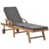 vidaXL Sun Loungers with Cushions 2 pcs Solid Teak Wood Dark Grey - Image 2