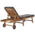 vidaXL Sun Loungers with Cushions 2 pcs Solid Teak Wood Dark Grey - Image 5