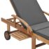 vidaXL Sun Loungers with Cushions 2 pcs Solid Teak Wood Dark Grey - Image 8