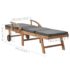 vidaXL Sun Loungers with Cushions 2 pcs Solid Teak Wood Dark Grey - Image 10