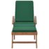 vidaXL Sun Loungers with Cushions 2 pcs Solid Teak Wood Green - Image 3