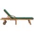 vidaXL Sun Loungers with Cushions 2 pcs Solid Teak Wood Green - Image 4