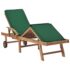 vidaXL Sun Loungers with Cushions 2 pcs Solid Teak Wood Green - Image 7