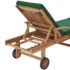 vidaXL Sun Loungers with Cushions 2 pcs Solid Teak Wood Green - Image 9
