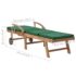 vidaXL Sun Loungers with Cushions 2 pcs Solid Teak Wood Green - Image 10
