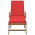 vidaXL Sun Loungers with Cushions 2 pcs Solid Teak Wood Red - Image 3