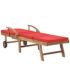 vidaXL Sun Loungers with Cushions 2 pcs Solid Teak Wood Red - Image 6