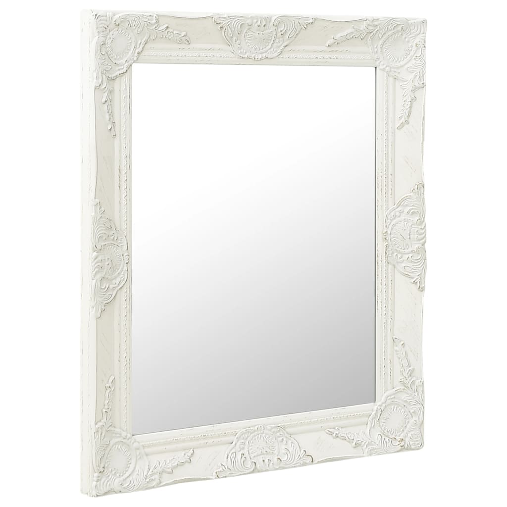 8720286009345_g_en_hd_1 vidaXL Wall Mirror Baroque Style 50x60 cm White - Image 2