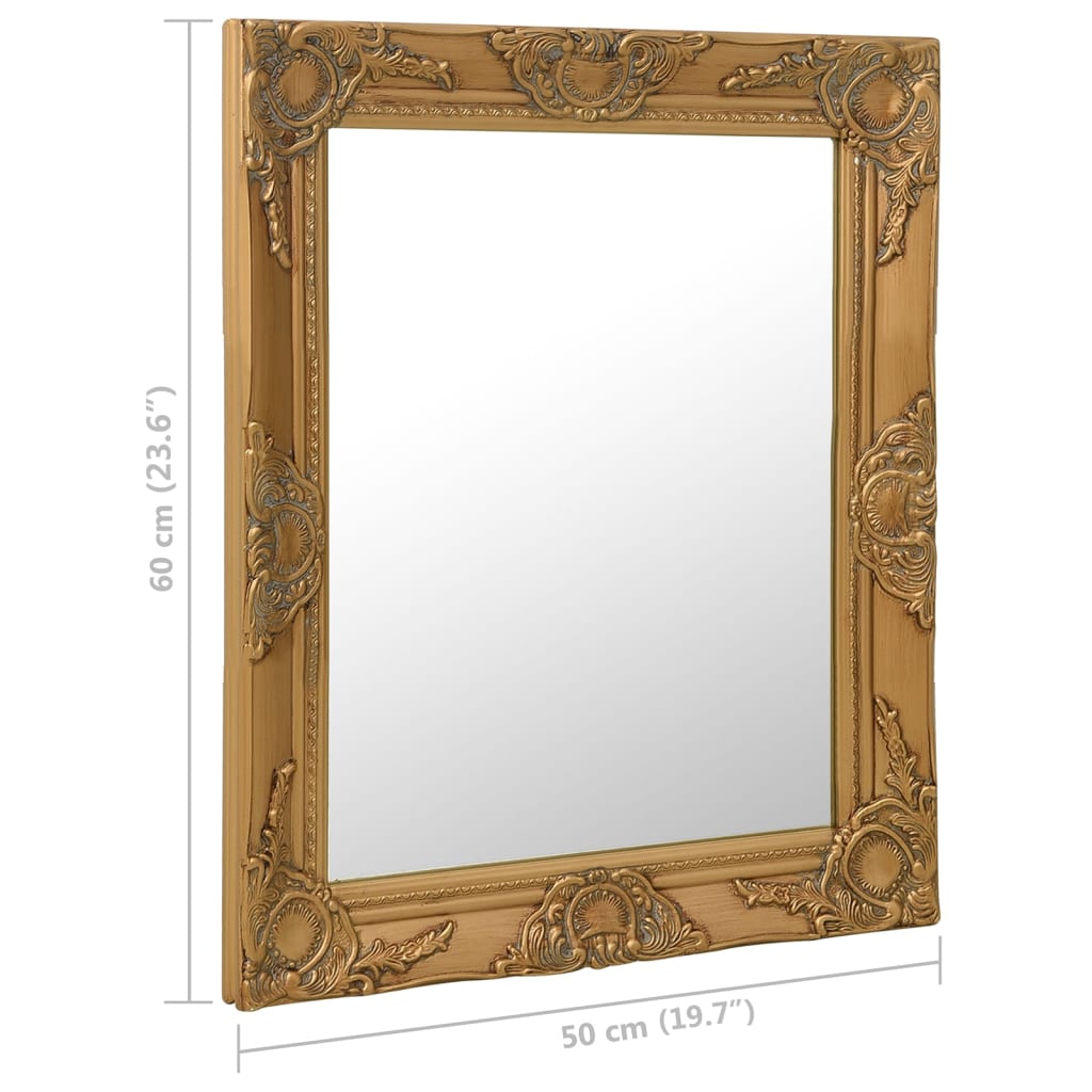 8720286009352_g_en_hd_5 vidaXL Wall Mirror Baroque Style 50x60 cm Gold - Image 6