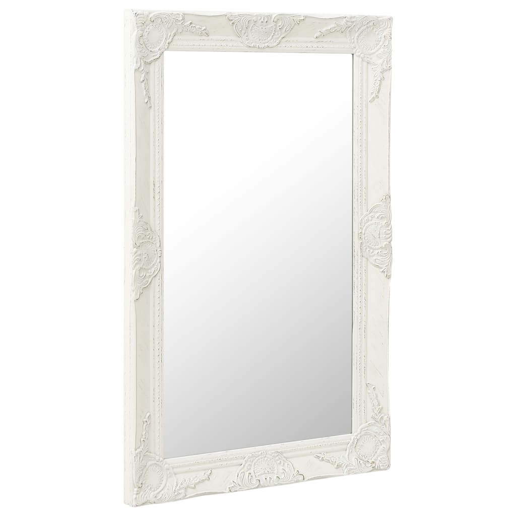 8720286009383_g_en_hd_1 vidaXL Wall Mirror Baroque Style 50x80 cm White - Image 2