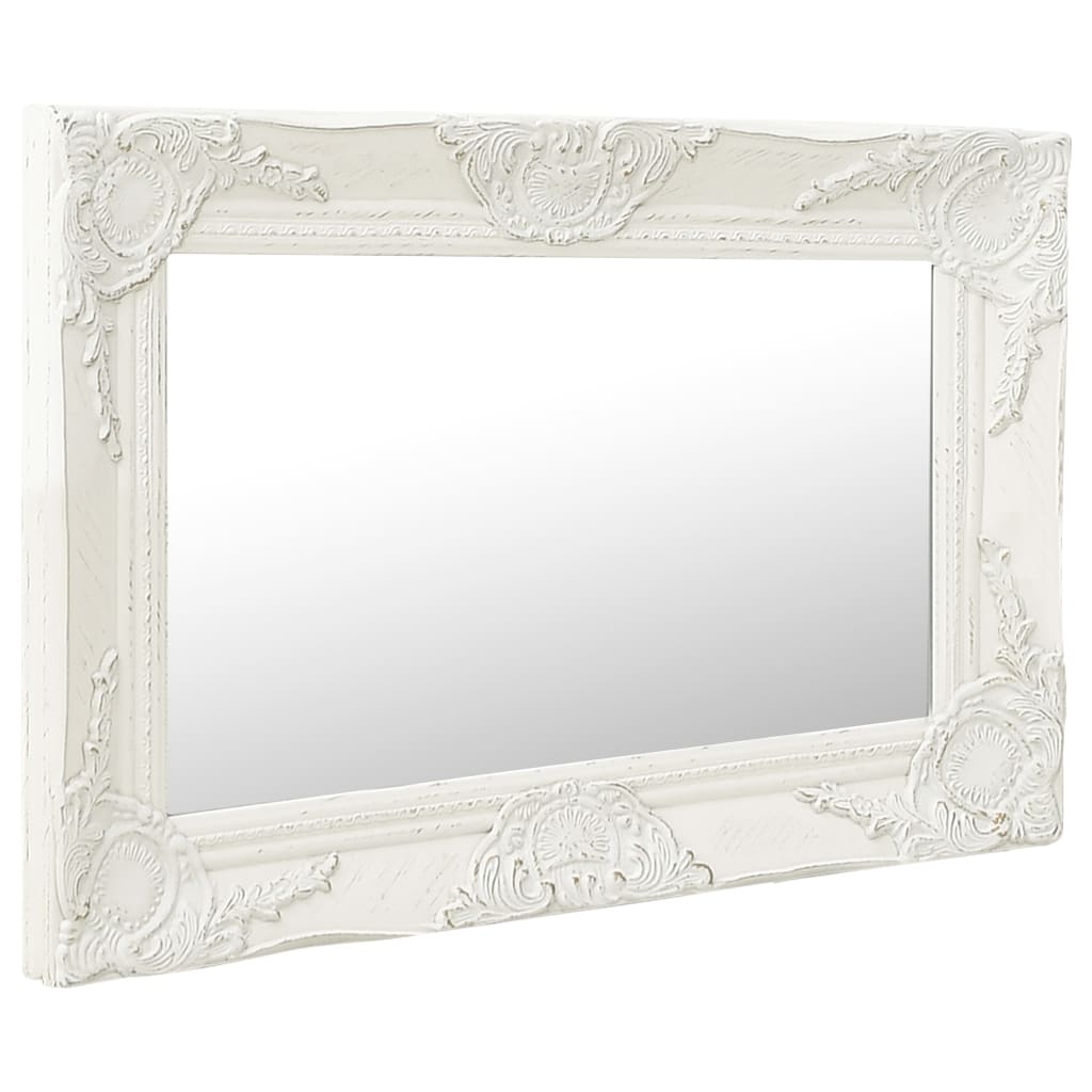 8720286009468_g_en_hd_1 vidaXL Wall Mirror Baroque Style 60x40 cm White - Image 2