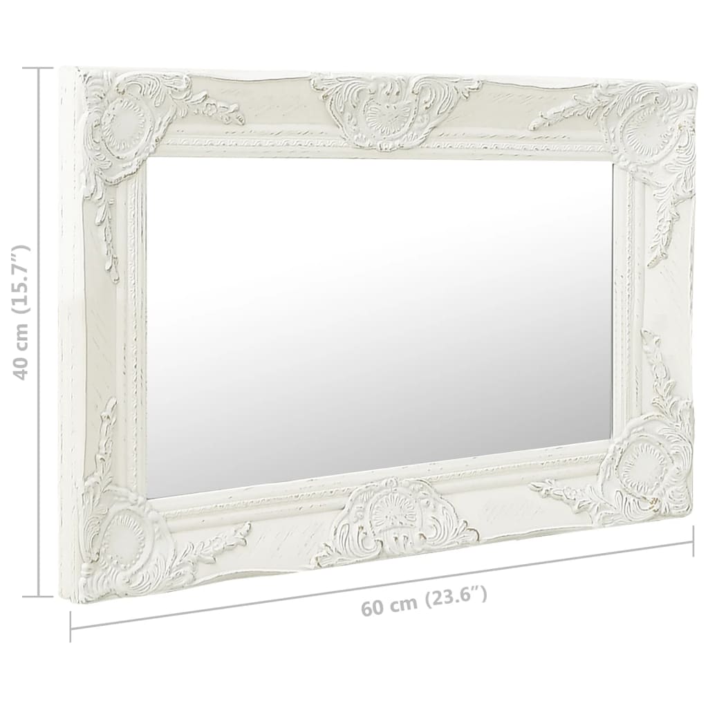 8720286009468_g_en_hd_5 vidaXL Wall Mirror Baroque Style 60x40 cm White - Image 6