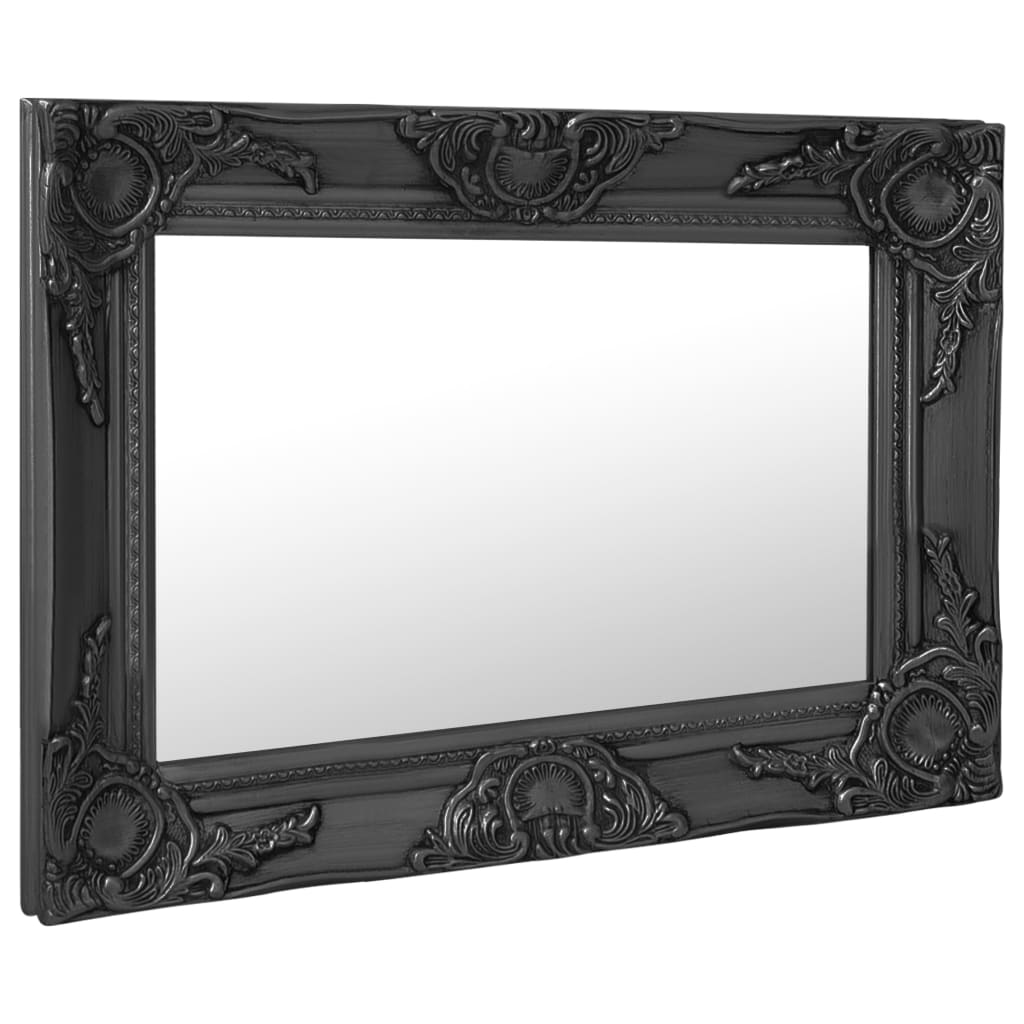 8720286009499_g_en_hd_1 vidaXL Wall Mirror Baroque Style 60x40 cm Black - Image 2