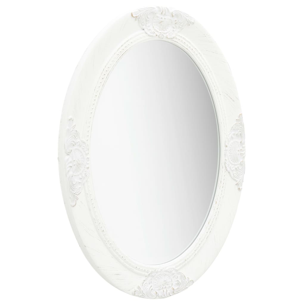 8720286009703_g_en_hd_1 vidaXL Wall Mirror Baroque Style 50x70 cm White - Image 2