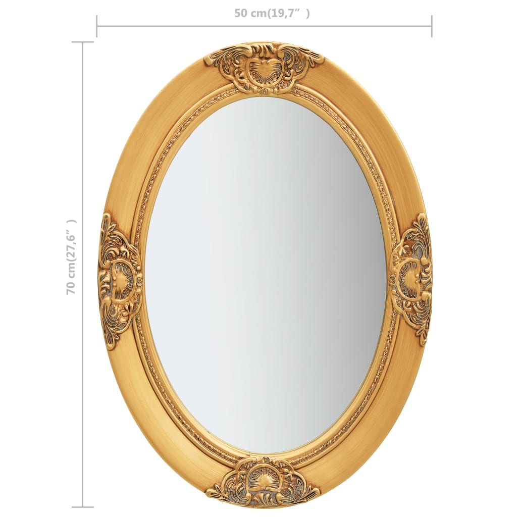 8720286009710_g_en_hd_5 vidaXL Wall Mirror Baroque Style 50x70 cm Gold - Image 6