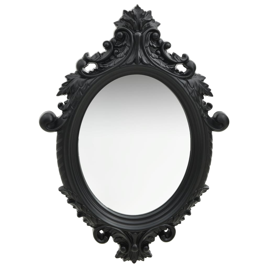 vidaXL Wall Mirror Castle Style 56x76 cm Black