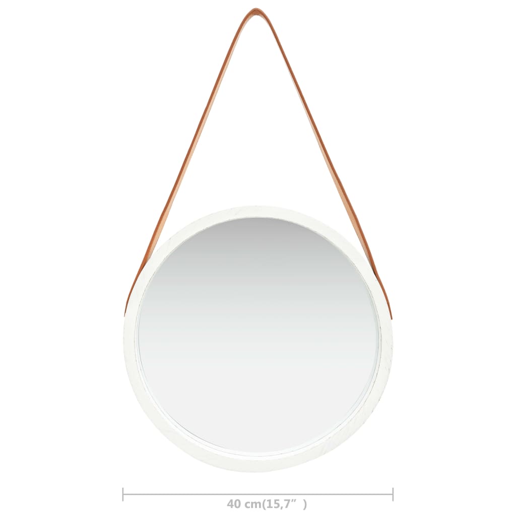 8720286009789_g_en_hd_5 vidaXL Wall Mirror with Strap 40 cm White - Image 6