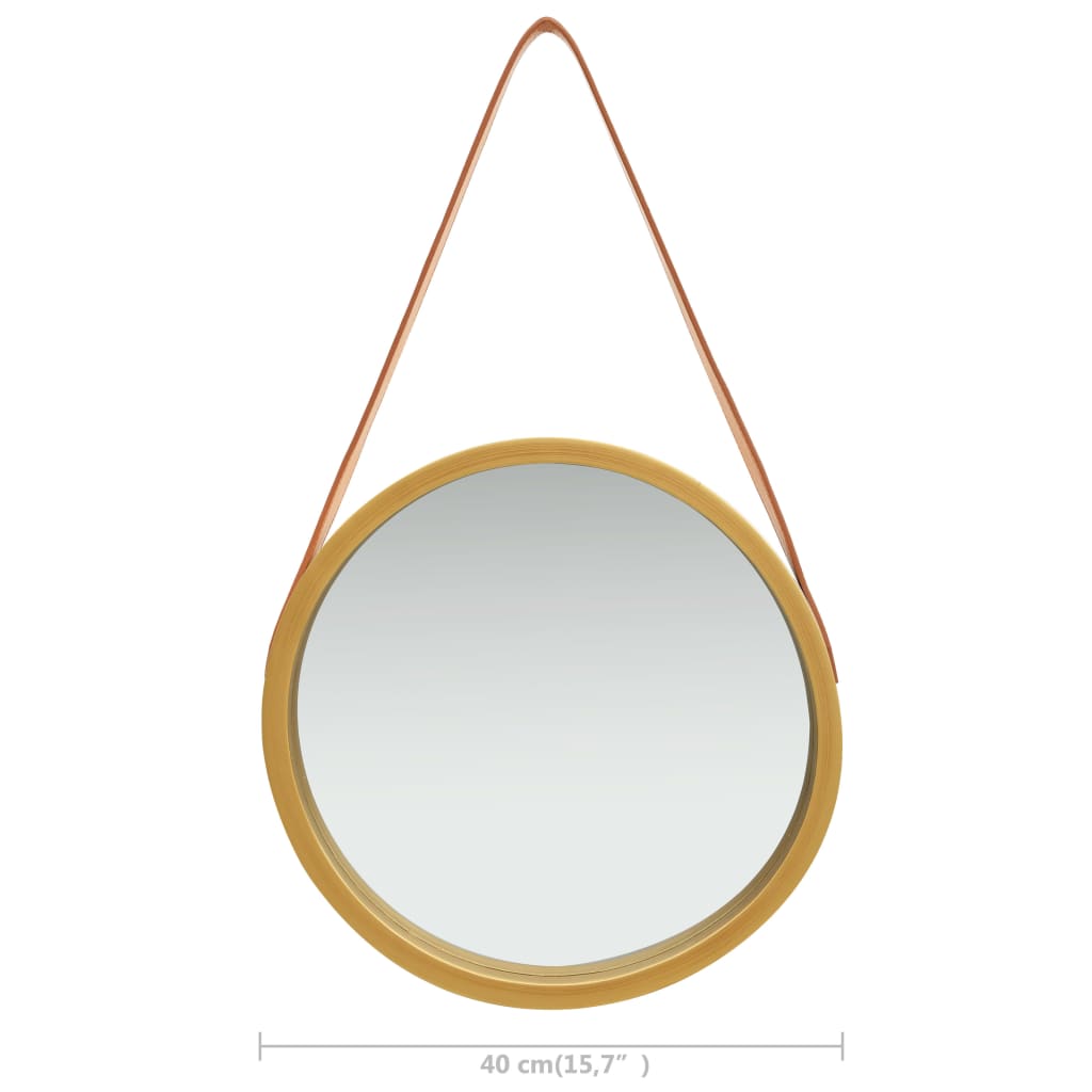 8720286009796_g_en_hd_5 vidaXL Wall Mirror with Strap 40 cm Gold - Image 6