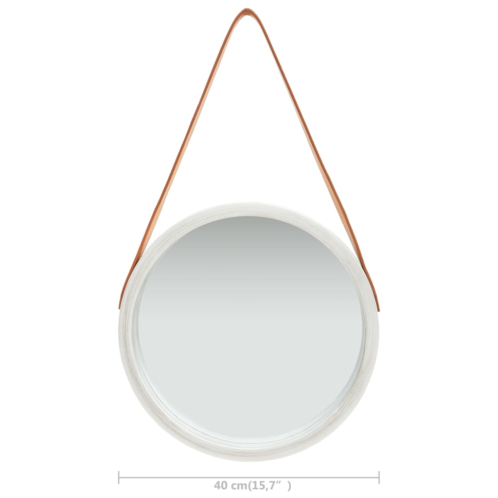 8720286009802_g_en_hd_5 vidaXL Wall Mirror with Strap 40 cm Silver - Image 6
