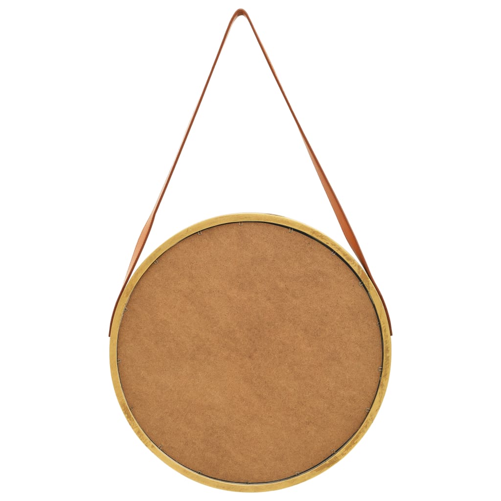 8720286009833_g_en_hd_4 vidaXL Wall Mirror with Strap 50 cm Gold - Image 5