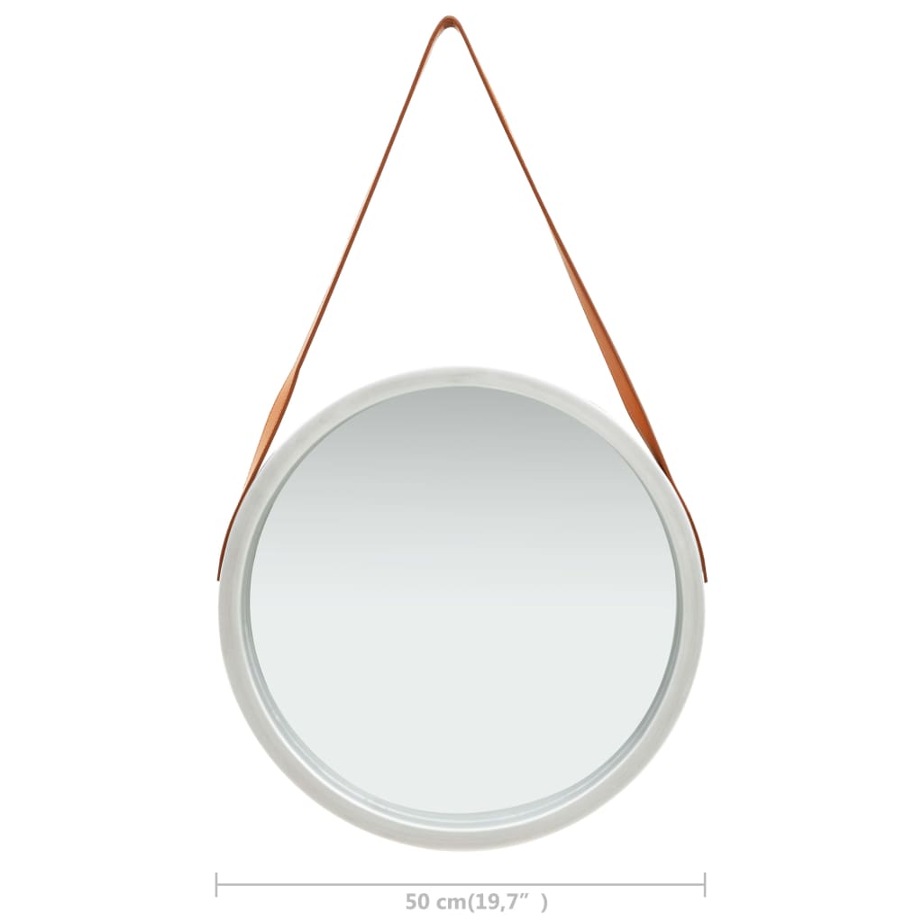 8720286009840_g_en_hd_5 vidaXL Wall Mirror with Strap 50 cm Silver - Image 6